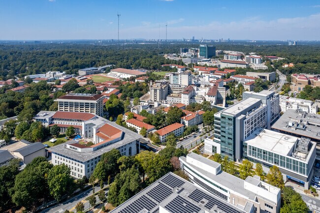 Emory University is located near the Druid Hills neighborhood.