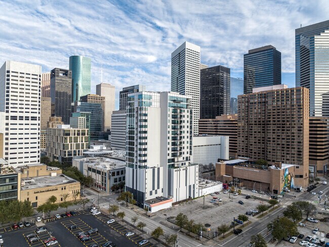The skyline of Downtown Houston is full of diverse architecture.
