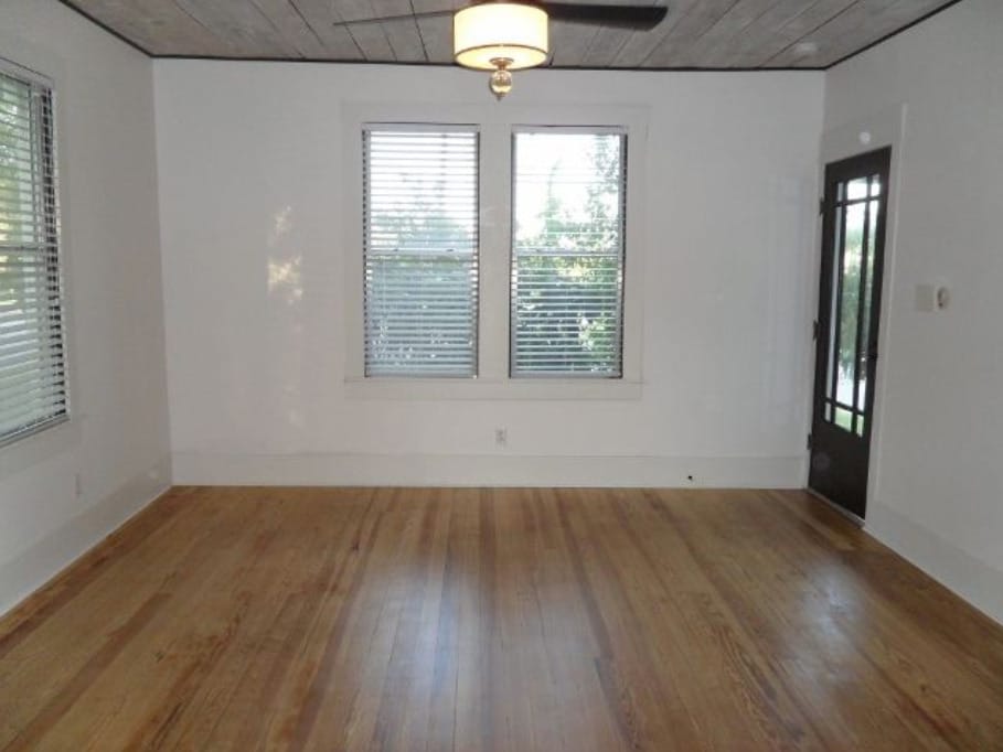 Updated Living Room with Original Shiplap - 200 S Saeger St
