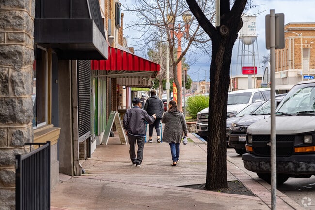 Residents of Dinuba enjoy taking their morning walk along the store fronts in downtown.