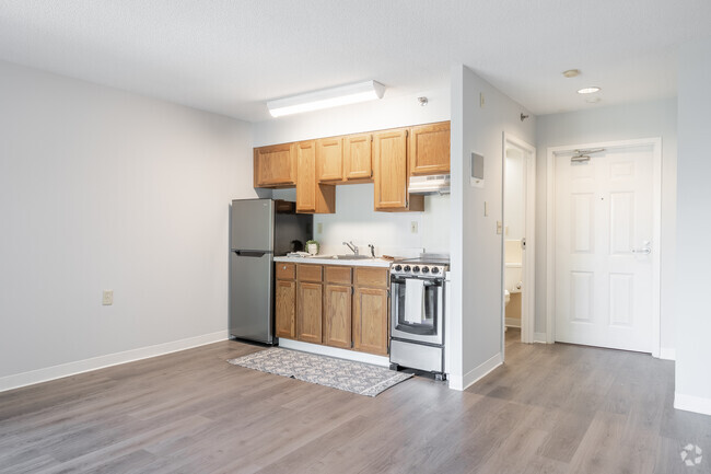 0BR, 1BA - 470SF- Kitchen - Serenity Towers at Brockton