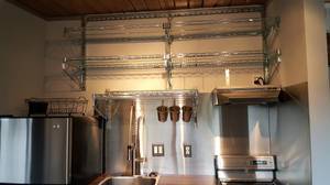 Kitchen with industrial racks - 3200 E Madison St