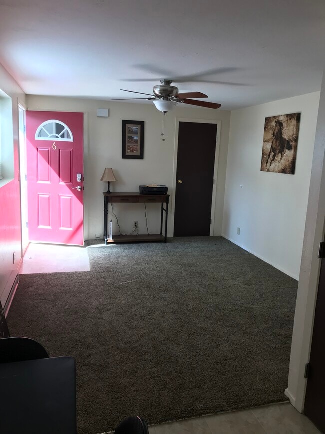 Private entrance with large storage closet in living area - 230 Shoshone Ave