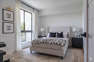 A1 1BR, 1BA - 670SF - Bedroom - Aventura Quattro