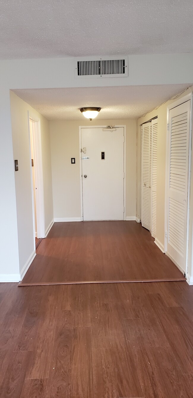 Entry way with a large closet and entry to kitchen - 6301 Stevenson Ave Apartment