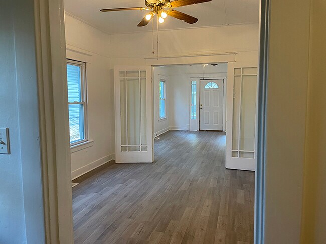 View from kitchen looking into dining room and living room - 1107 Central Ave