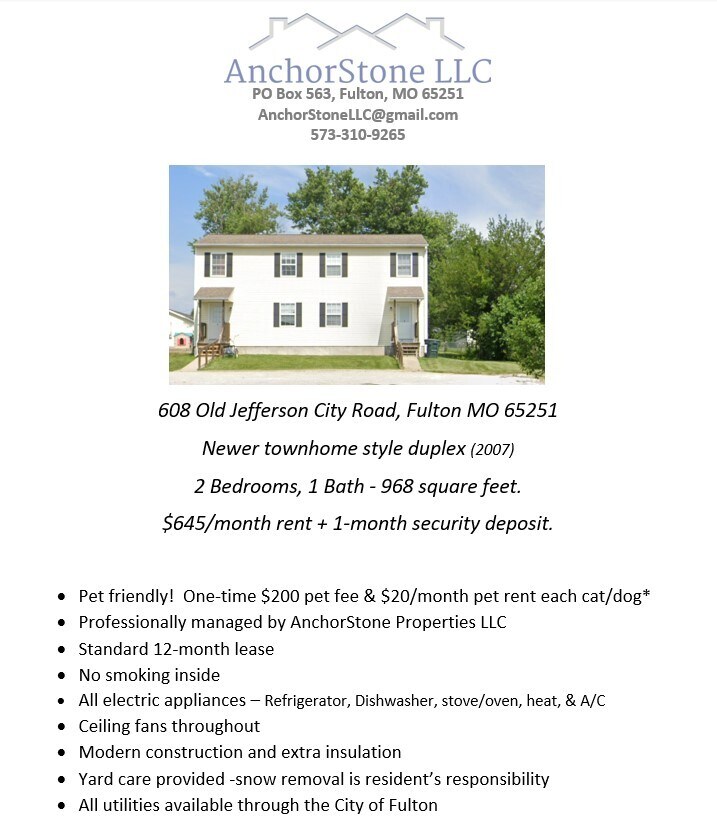 General info - 608 Old Jefferson City Rd