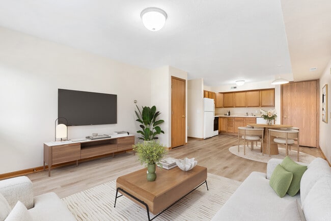 Living room/Kitchen - Eagles Ridge Apartments