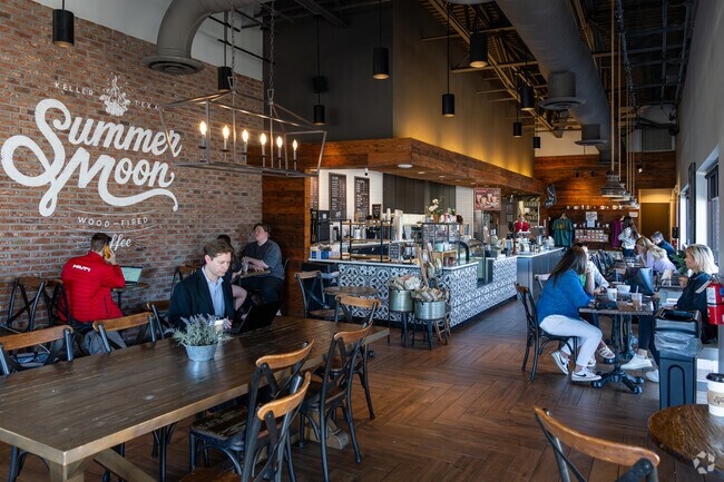 Visitors enjoy the relaxing atmosphere at the local Summer Moon Coffee.