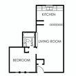 1 bed, 1 bath 550