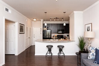 1BR, 1BA - 780SF  The Assana Kitchen and Counter Dining - Cascadia Luxury Apartments