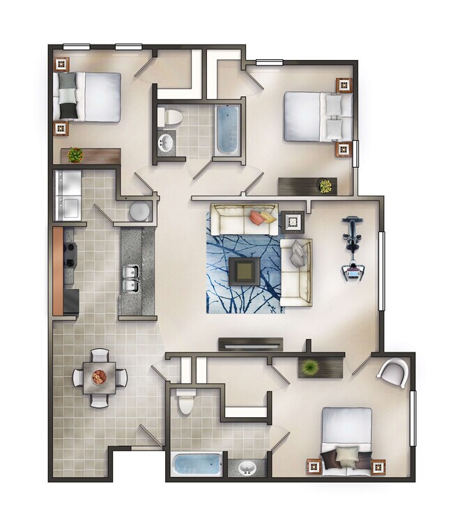 3 bedroom with sunroom - Ballantyne Commons Simpsonville