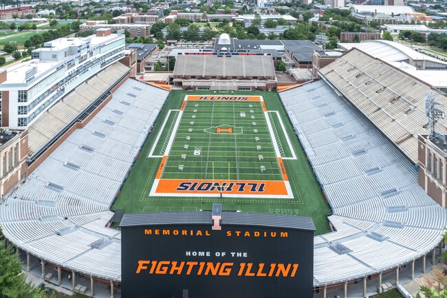 King Park residents are a short distance from the Fighting Illini stadium in Urbana.