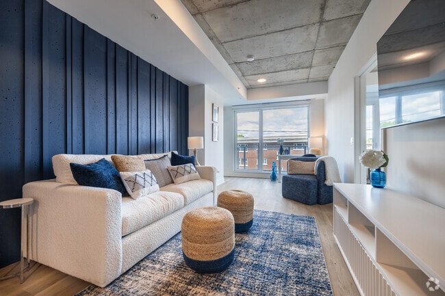 2 chambres, 2 salles de bain - 879 pi2 - Salon - Carlton West