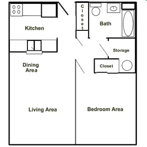 1BR/1BA - Freedom Apartments