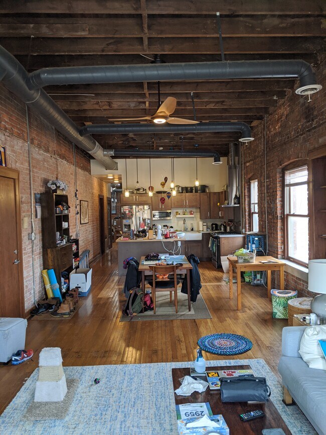 View into kitchen from living area - 3933 Trumbull St
