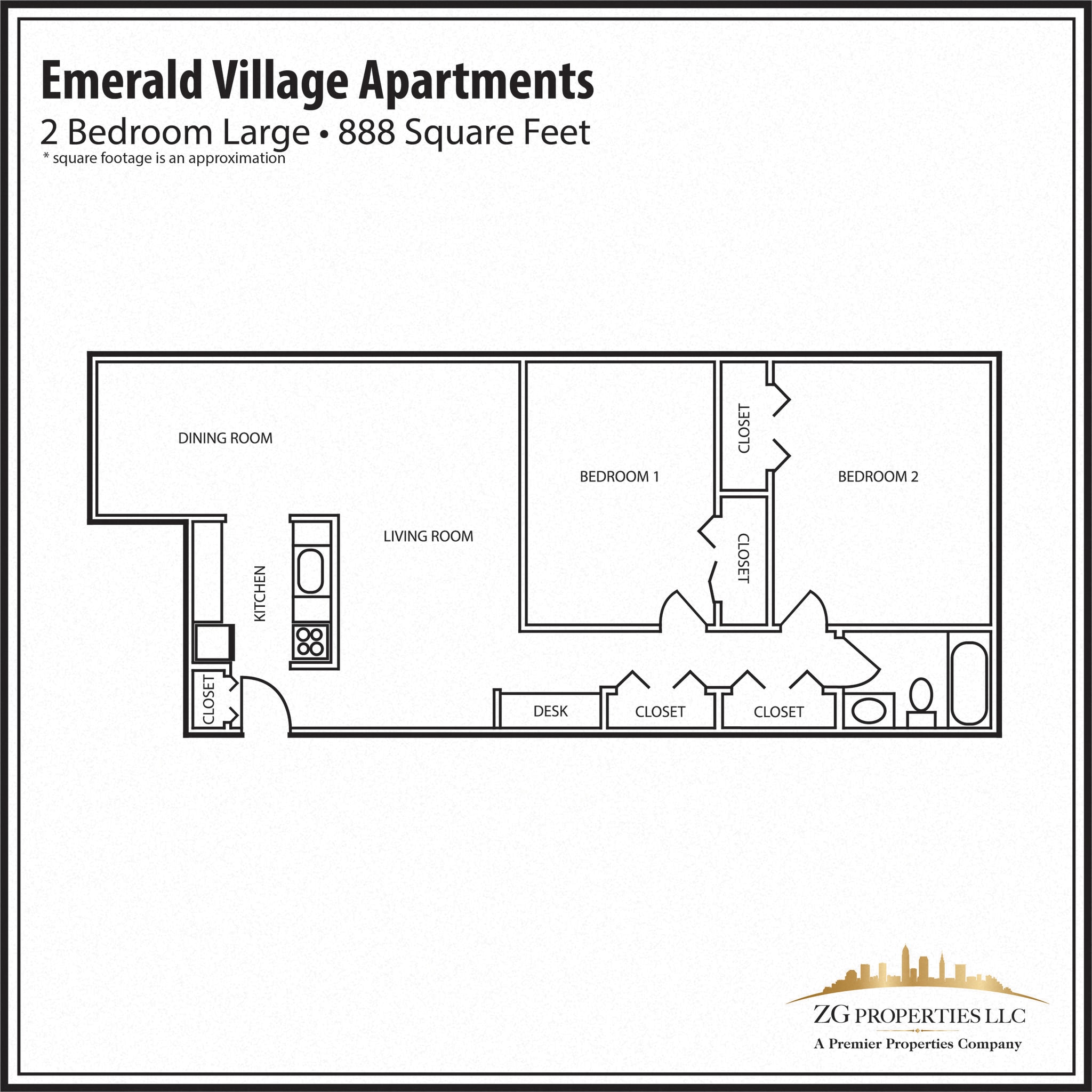 Emerald Village Apartments – EV 2 Bedroom Large