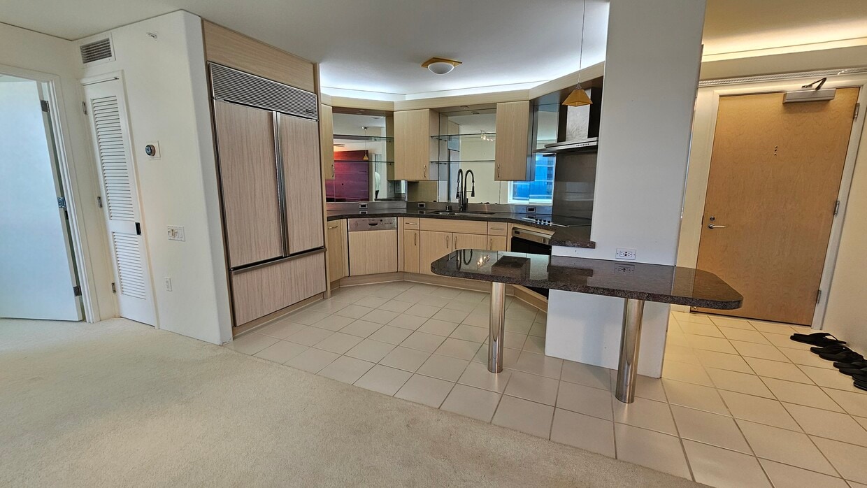 Kitchen with Sub-Zero Refridgerator - 88 Piikoi St