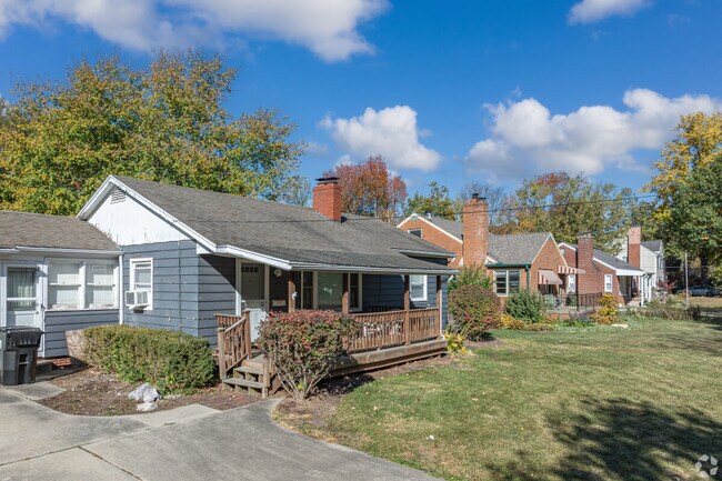 Beautiful front porches are on full display throughout Bloomington.
