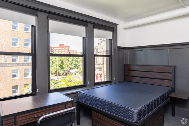 2BR, 2 BA - 826SF - Bedroom - Clyde Street Apartments