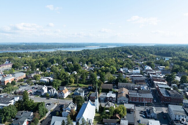 Partition Street, also Route 9W, runs through Saugerties and has views of the Hudson River.