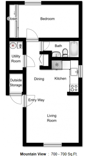 Dos habitaciones B - Mountain View