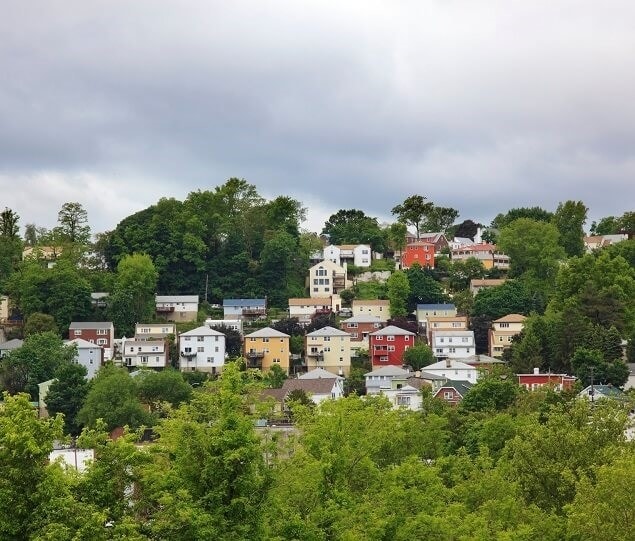 A hillside neighborhood in Yonkers