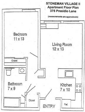 1HAB/1BA - Stoneman Village II