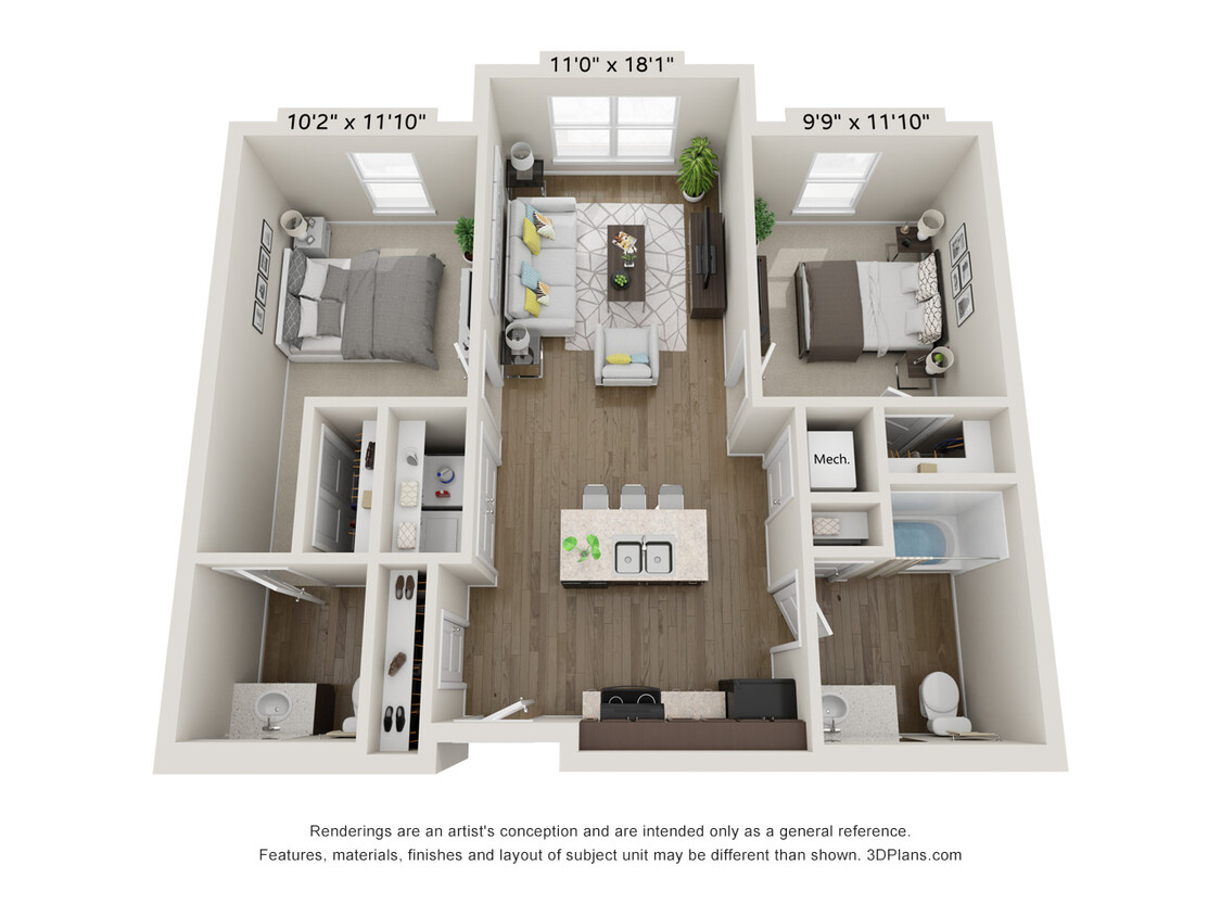 2 habitaciones - Portsmouth Senior Lofts