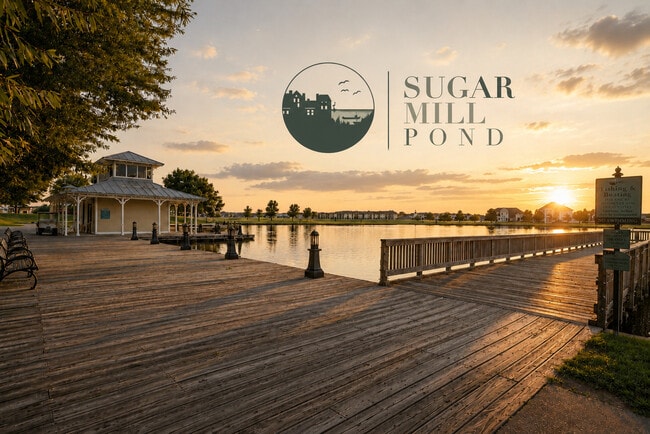 Golden Hour Sunset at the Sugar Mill Pond Dock - Townhomes at Sugar Mill Pond