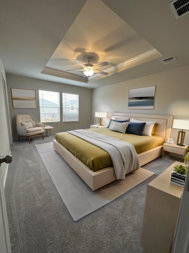 Master Bedroom with Tray Celing - 320 Glenwick Ln