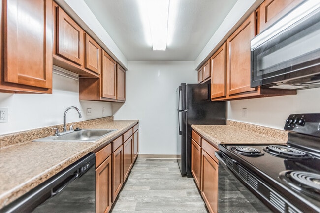 Galley Kitchen - Updated - Braeside Apartments