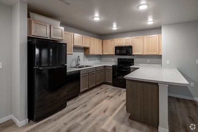 2BR, 1BA - 939SF - Kitchen - Twenty08 Apartments