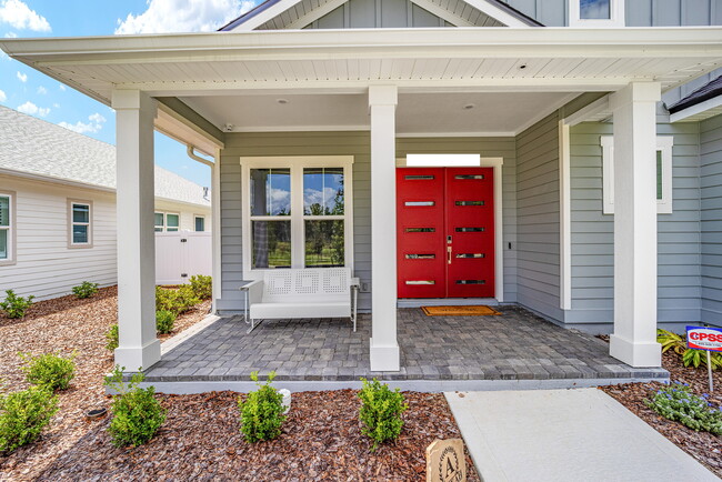 Grand front Porch with double doors - 13265 SW 9th Rd