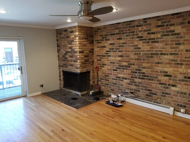Living Room Wood burning Fireplace - 401 W Webster Ave