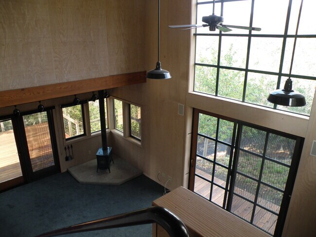 Living area from upstairs bedroom - 12730 Toro Creek Rd