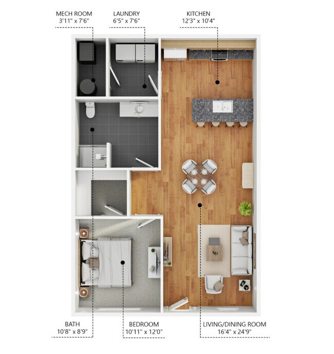 Plano de planta - Schoolyard Rowhomes
