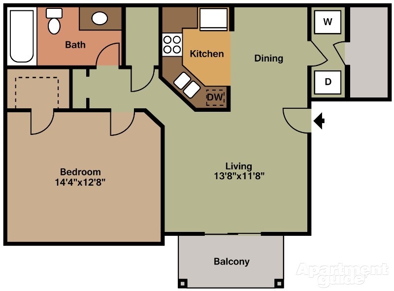 1BR/1BA - Oak Ridge Park Apartments