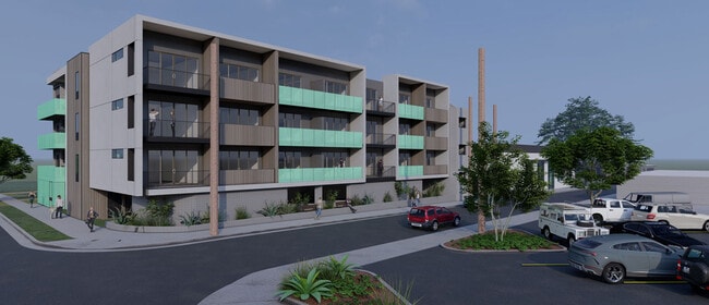 Front Street View Garage Parking - Backhouse Apartments