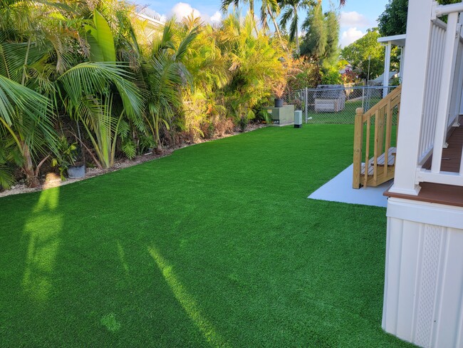 Backyard with Artificial Grass - 19800 SW 180th Ave