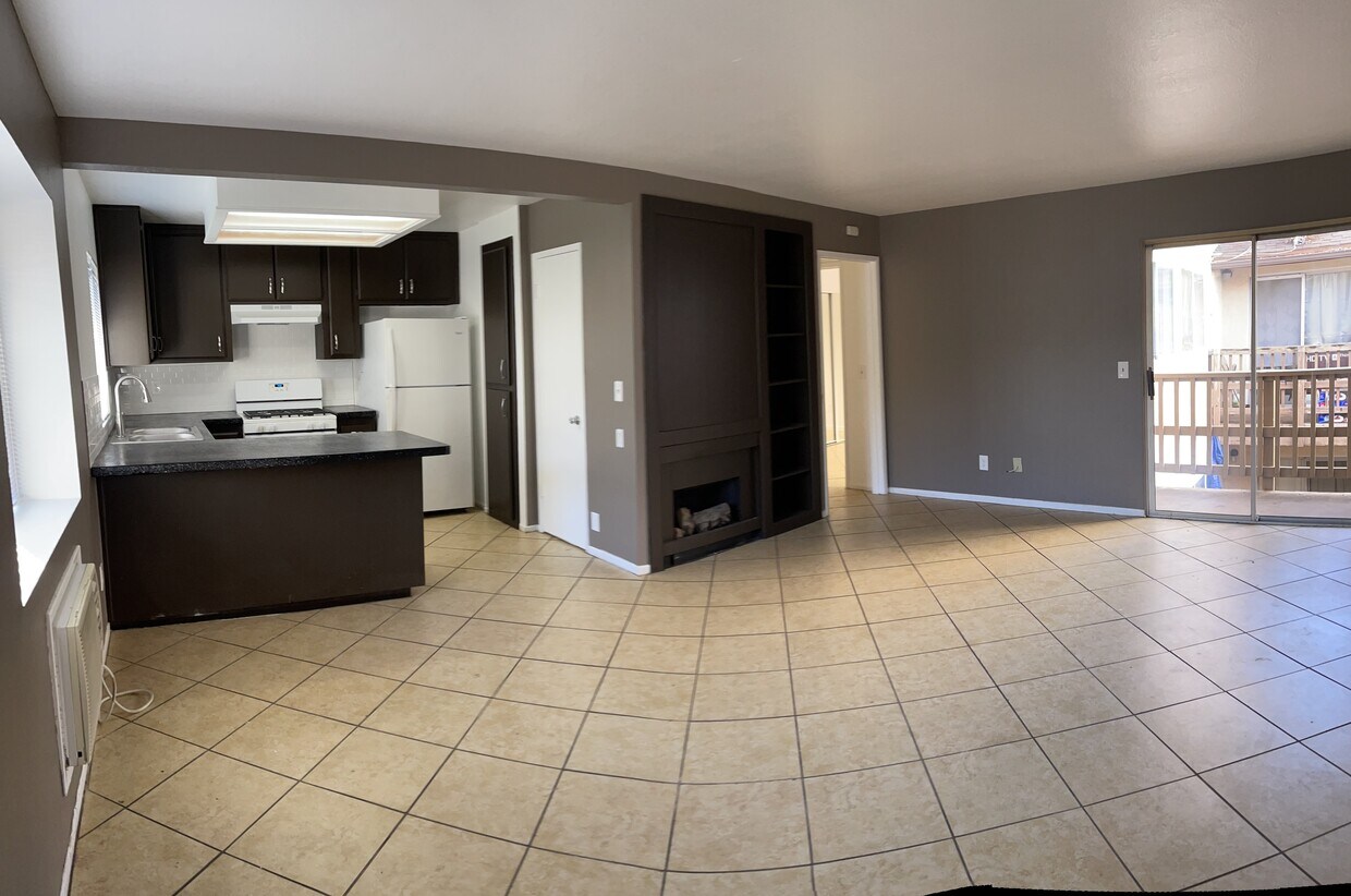 Kitchen, Living Room, Balcony - 240 E Graham Ave