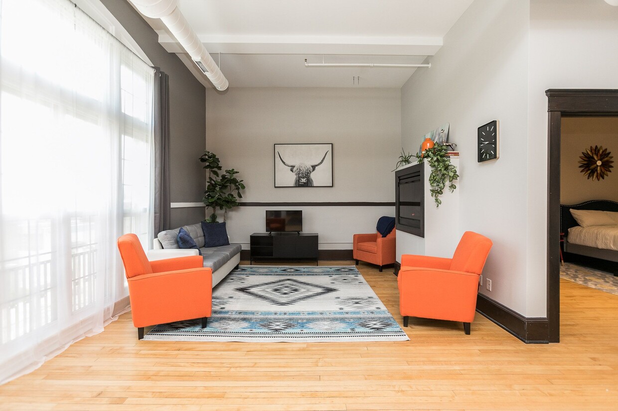 Living Room with Fireplace - 415 3rd St SE