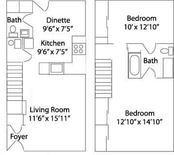 2BR/1.5BA - Mossing Townhomes
