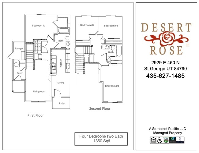 Plano de planta - Desert Rose Apartments