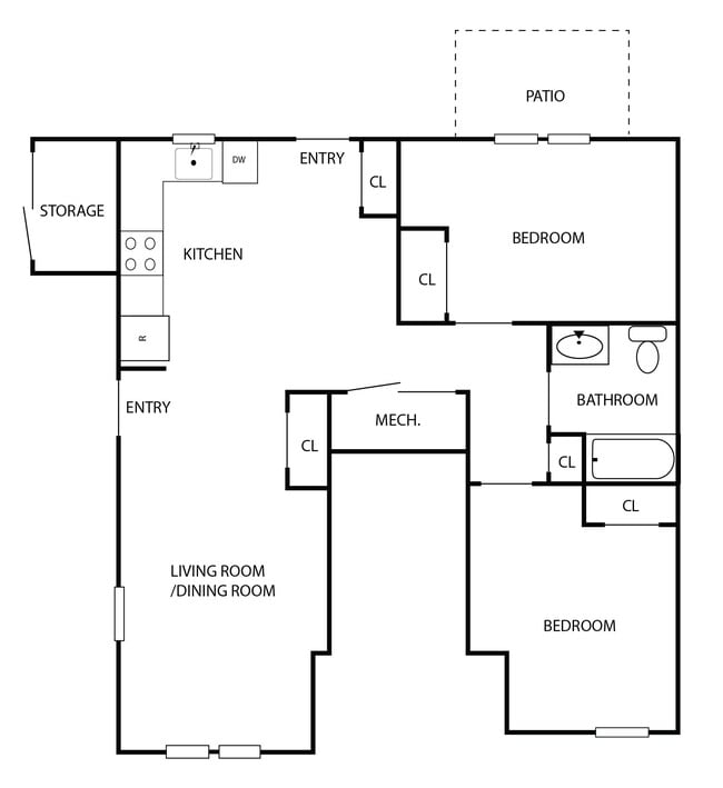 Apartamento de 2 habitaciones - Flagstone Point