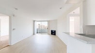 Located at 1200 N June St in the heart of Hollywood, Los Angeles, this well-appointed 3-bedroom, 3-bathroom unit offers a thoughtfully designed single-level layout. The open-concept living and dining area is anchored by a classic fireplace and light wood-tone flooring, creating a bright and welcoming atmosphere. Sliding glass doors lead to a private balcony with views of the surrounding neighborhood, allowing natural light to fill the space throughout the day. The adjacent kitchen is efficiently laid out with white cabinetry, granite-style countertops, a stainless steel refrigerator, gas range, and dishwasher — providing everything needed for daily cooking. Each of the three bedrooms features warm carpeting and clean white walls, offering a comfortable retreat. The primary bedroom includes a mirrored closet, while a dedicated walk-in closet with built-in shelving provides generous additional storage. All three bathrooms are finished with white vanities, granite-style countertops, and tiled shower-tub combinations. A central hallway connects the bedrooms and bathrooms seamlessly. The unit's clean, neutral palette throughout creates a versatile canvas well-suited to a variety of interior styles.