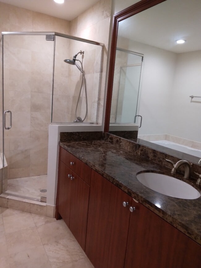 marble shower and vanity - 1607 Ponce de Leon Blvd
