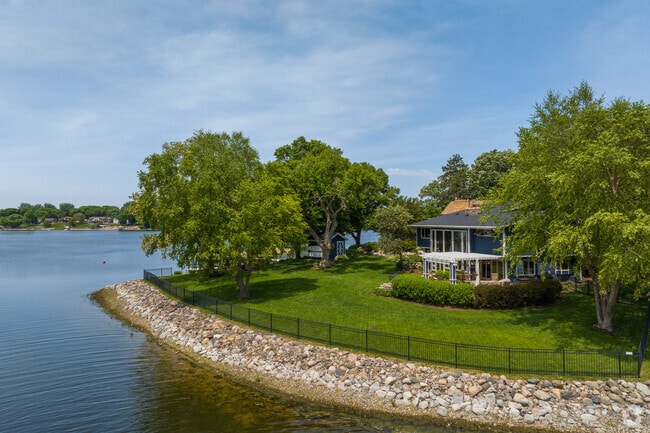 A lake home looking out towards Mud Bay in Prior Lake.
