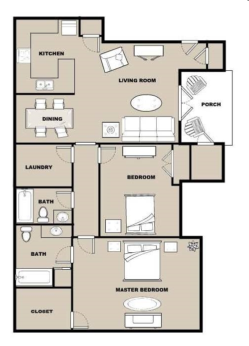 2HAB/2BA - The Madison at Village Green