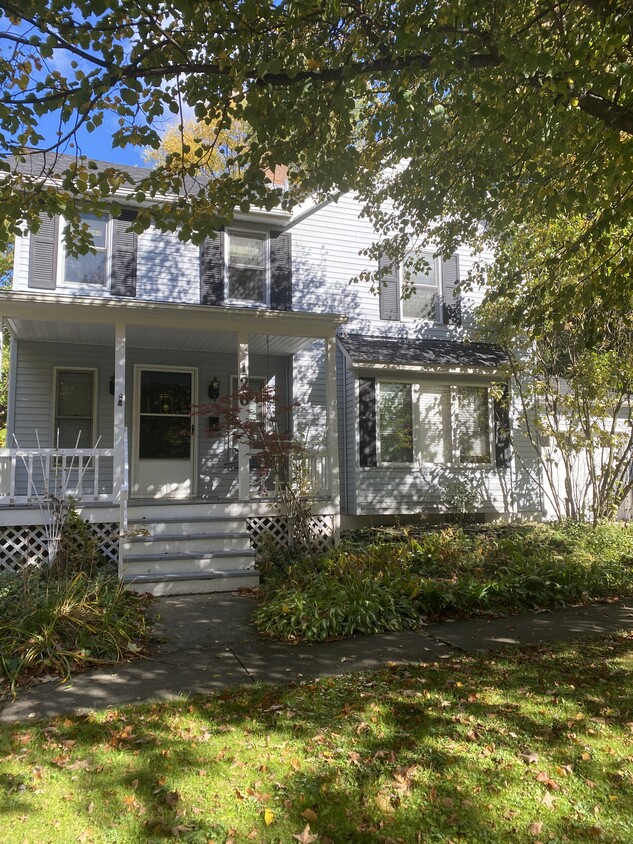 Front porch with swing. Attached garage - 128 Hall St